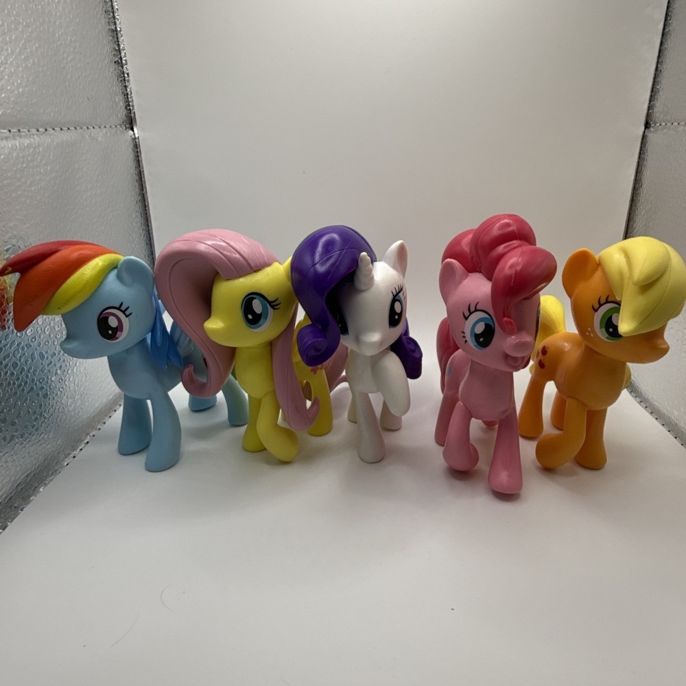 My Little Pony G4 FIM Rarity Pinkie Pie Fluttershy Applejack Rainbow‎ Dash 3.5"